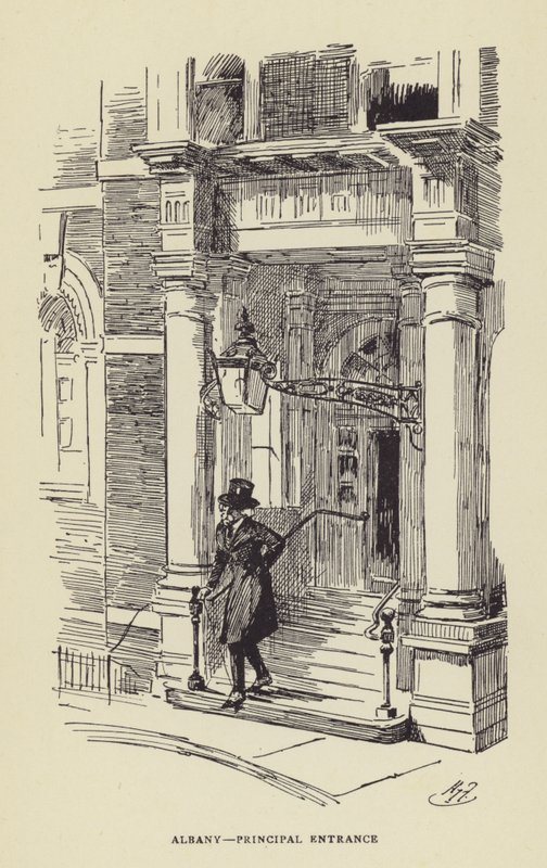 Albany, hoofdingang door Harry Furniss