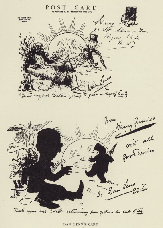 Dan Lenos Kaart door Harry Furniss