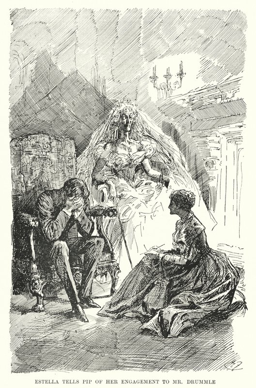 Illustratie voor Great Expectations door Charles Dickens door Harry Furniss