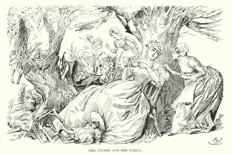 Illustratie voor Great Expectations door Charles Dickens door Harry Furniss