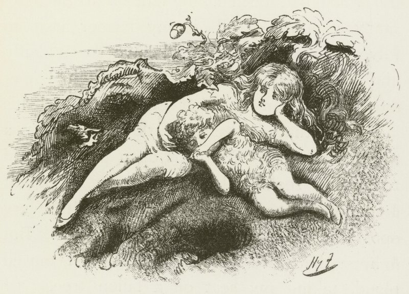 Illustratie voor Sylvie en Bruno door Lewis Carroll door Harry Furniss