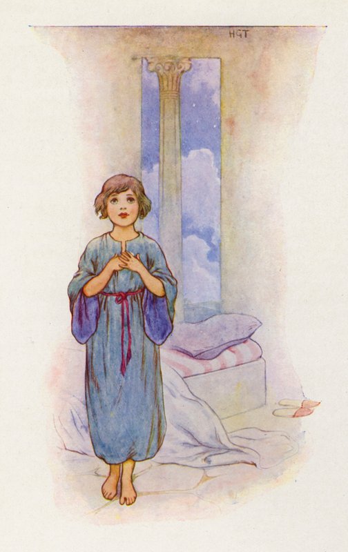 "Hier ben ik!" antwoordde Samuel (kleurenlitho) door Harry George Theaker