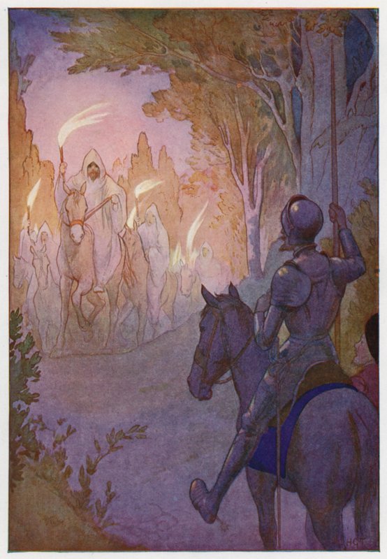 Illustratie voor Don Quichot (kleurenlitho) door Harry George Theaker