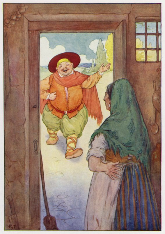 Illustratie voor Don Quichot (kleurenlitho) door Harry George Theaker