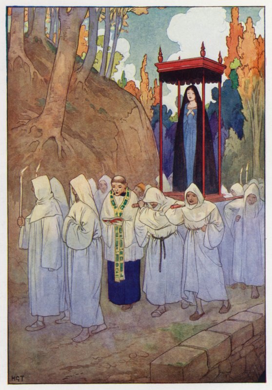 Illustratie voor Don Quichot (kleurenlitho) door Harry George Theaker