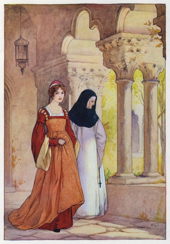 Illustratie voor Don Quichot (kleurenlitho) door Harry George Theaker