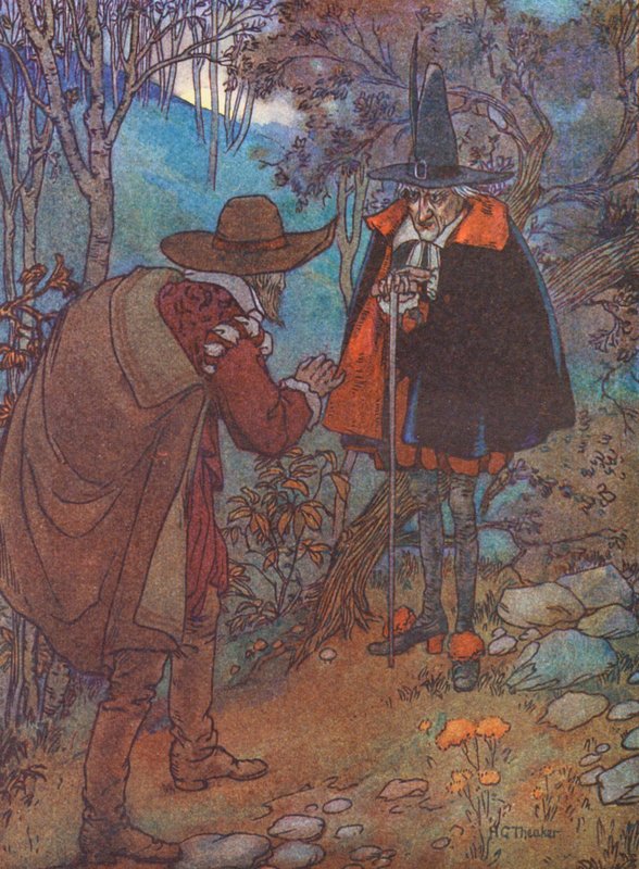 Het verhaal van Mrs Botherby, De bloedzuiger van Folkestone (kleurenlitho) door Harry George Theaker