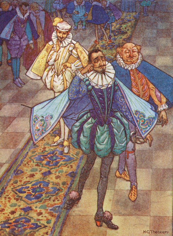 De Auto-Da-Fe, een legende over Spanje (kleurenlitho) door Harry George Theaker