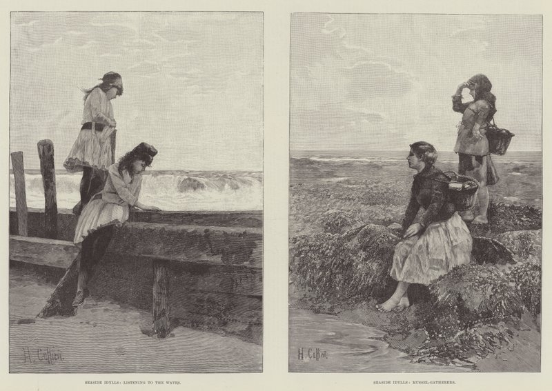 Idyllen aan zee door Hector Caffieri