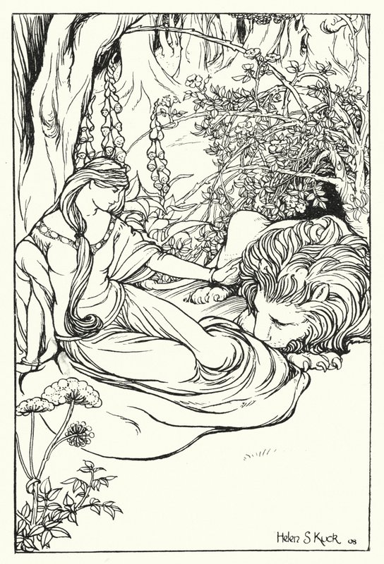 Una en de Leeuw (gravure) door Helen S. Kuck