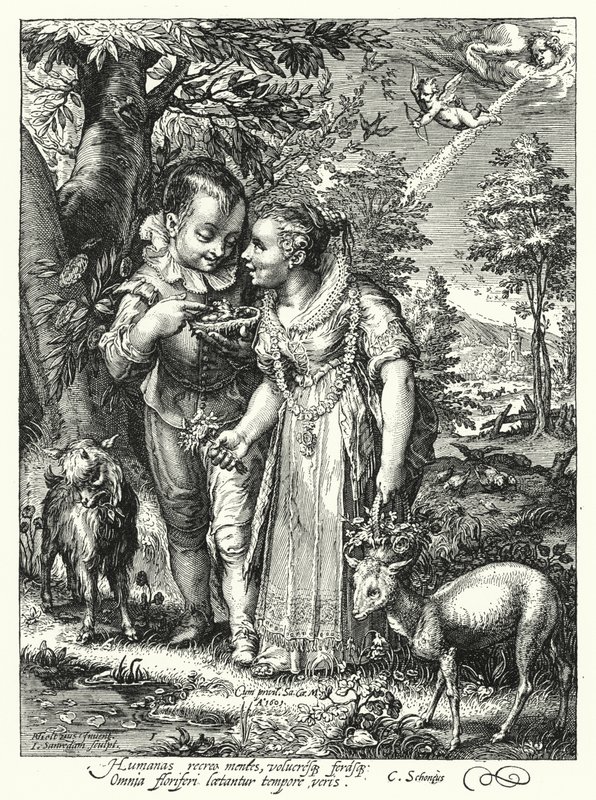 Lente door Hendrik (after) Goltzius