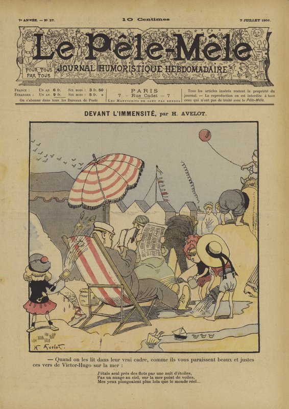 Voor de immensiteit. Illustratie voor Le Pele-Mele, 1901 door Henri Avelot