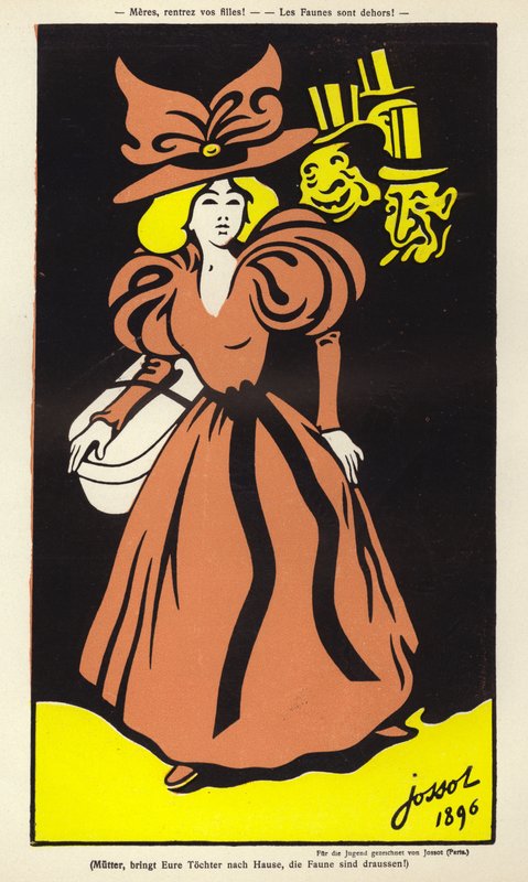 Moeders, breng uw dochters binnen! De faunen zijn buiten! door Henri Gustave Jossot