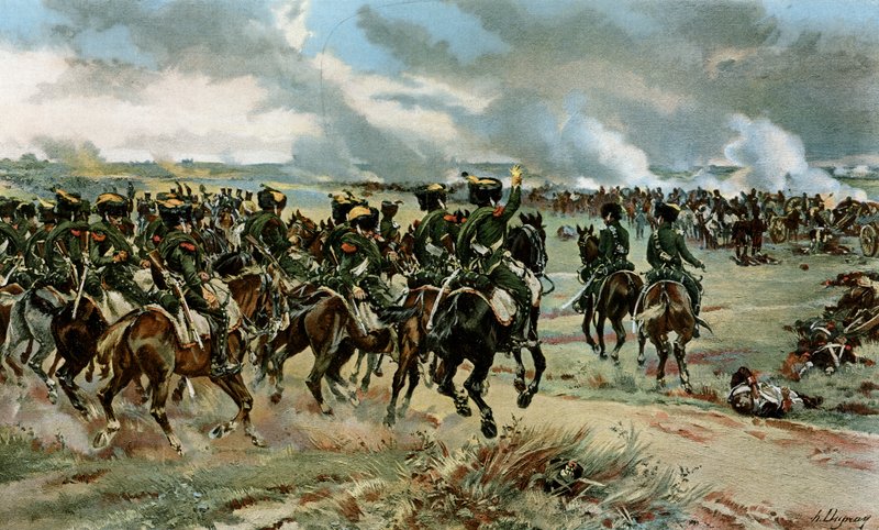 De 20e Chasseurs bij Wagram door Henri Louis Dupray