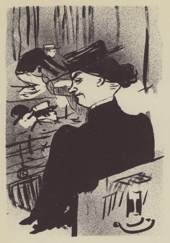 Een Toeschouwer door Henri de Toulouse-Lautrec