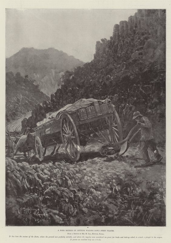 Een Boerenmethode om Wagens van Steile Plekken te Krijgen door Henry Charles Seppings Wright