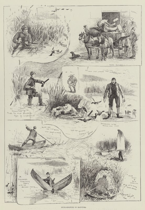 Eendenjacht in Manitoba door Henry Charles Seppings Wright