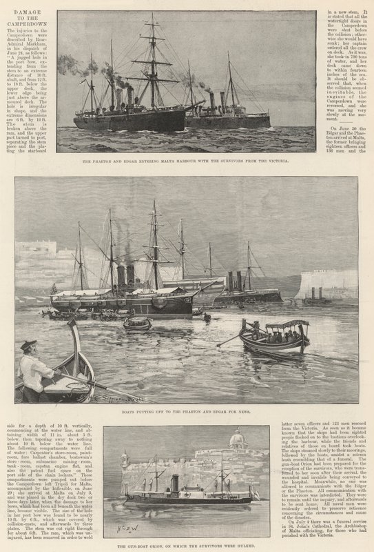 Het Verlies van de Victoria door Henry Charles Seppings Wright
