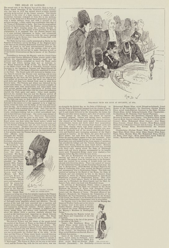 De Shah in Londen door Henry Charles Seppings Wright
