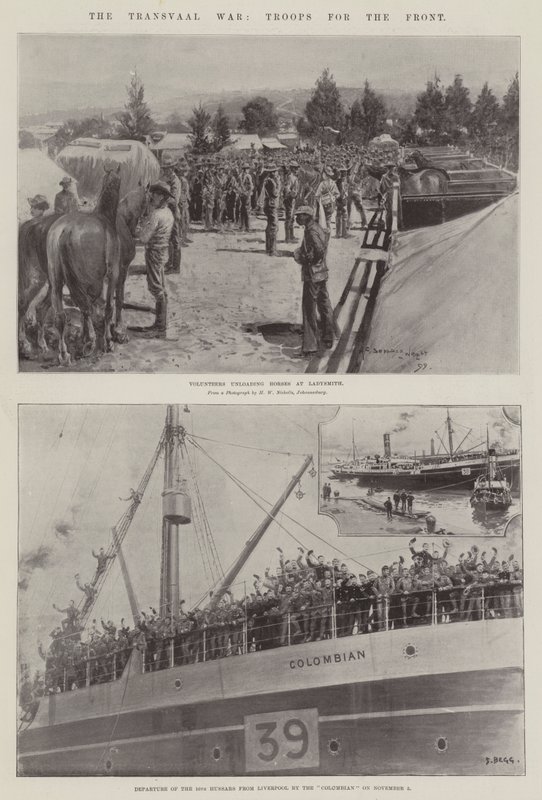 De Transvaaloorlog, troepen voor het front door Henry Charles Seppings Wright