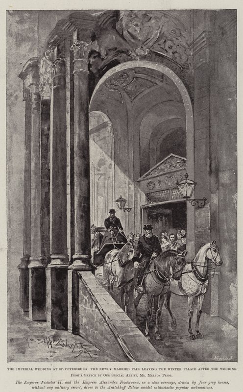 De bruiloft van Nicolaas II, tsaar van Rusland door Henry Charles Seppings Wright