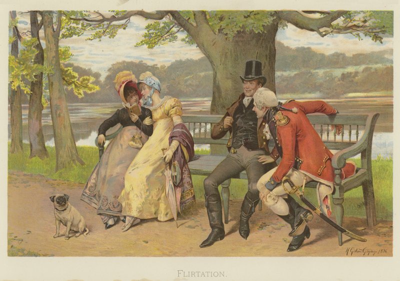 Flirtatie door Henry Gillard Glindoni