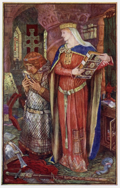 Hoewel hij niet kon lezen, bladerde hij door haar boeken en kuste degene die hij het leukst vond door Henry Justice Ford