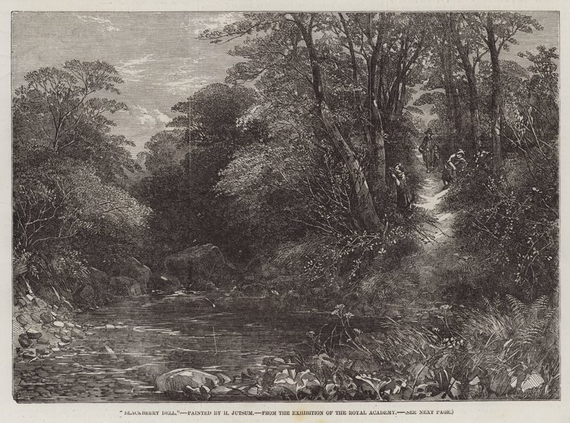 Blackberry Dell, van de tentoonstelling van de Royal Academy door Henry Jutsum