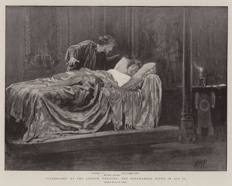Cymbeline in het Lyceum Theatre, de Slaapkamer Scène in Act II door Henry Marriott Paget