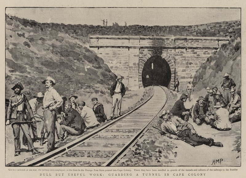 Saaie maar nuttige taak, bewaking van een tunnel in Kaapkolonie door Henry Marriott Paget