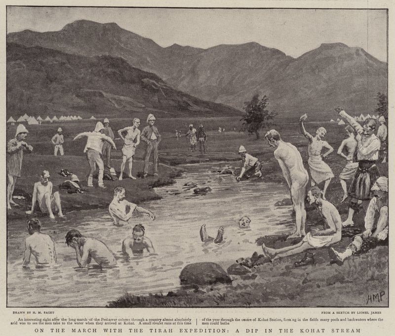 Op mars met de Tirah-expeditie, een duik in de Kohat-stroom door Henry Marriott Paget