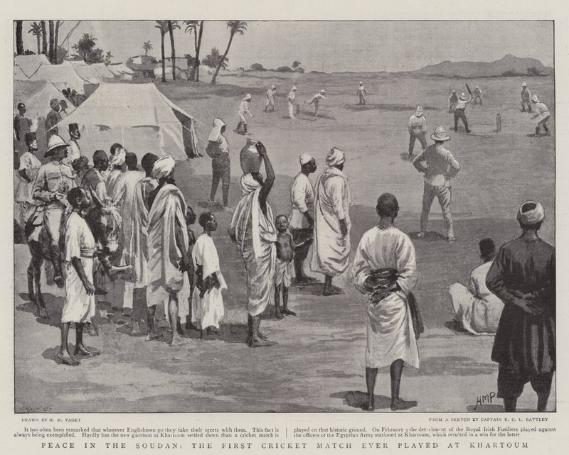 Vrede in Soedan, de eerste cricketwedstrijd ooit gespeeld in Khartoum door Henry Marriott Paget