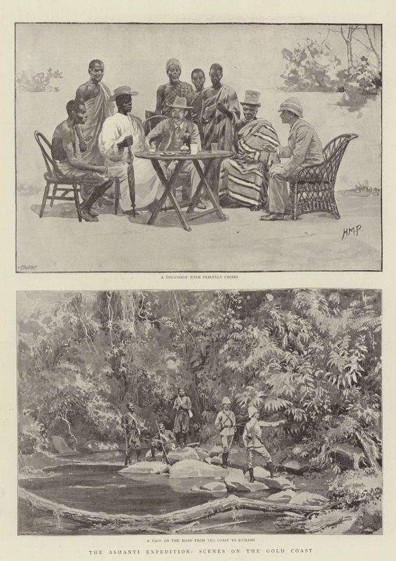 De Ashanti Expeditie, Scènes aan de Goudkust door Henry Marriott Paget