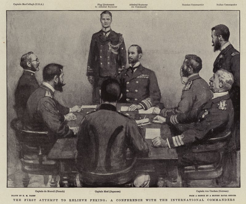 De Eerste Poging om Peking te Ontzetten, Een Conferentie met de Internationale Commandanten door Henry Marriott Paget
