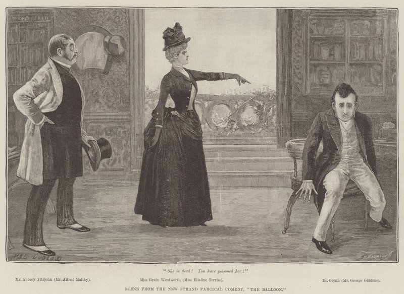 Scène uit de Nieuwe Strand Farcical Comedy, De Ballon door Henry Stephen Ludlow