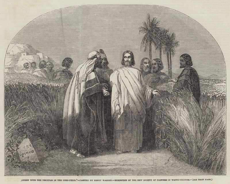 Christus met de Discipelen in het Korenveld door Henry Warren