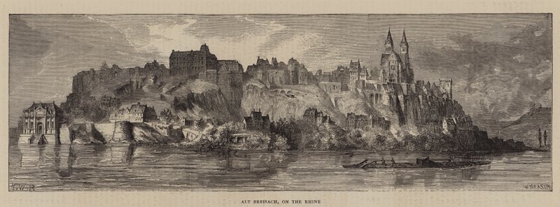 Alt Breisach, aan de Rijn door Henry William Brewer