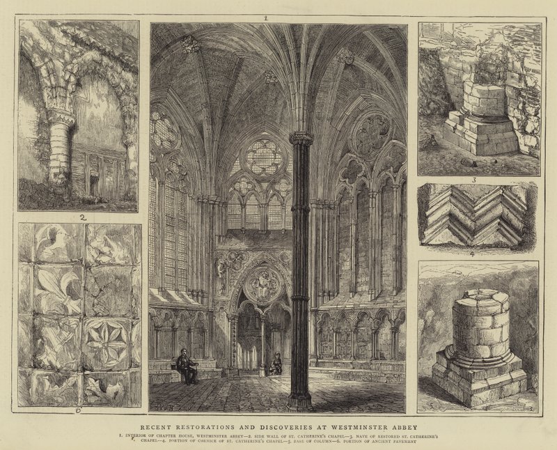 Recente Restauraties en Ontdekkingen in Westminster Abbey door Henry William Brewer