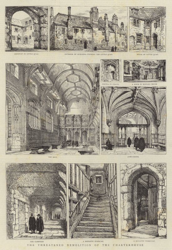 De Bedreigde Sloop van het Charterhouse door Henry William Brewer