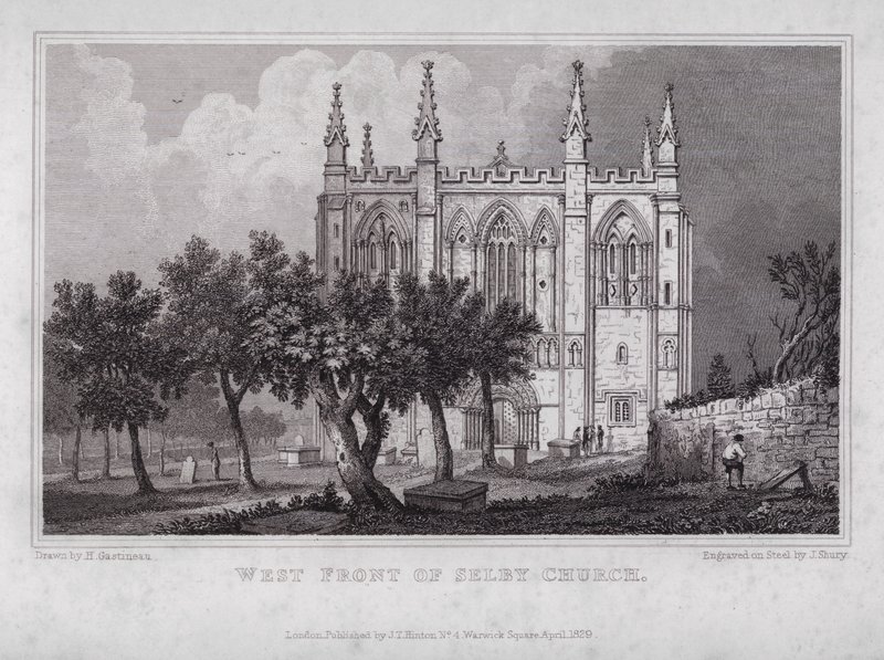 Westelijke Voorkant van Selby Kerk door Henry (after) Gastineau
