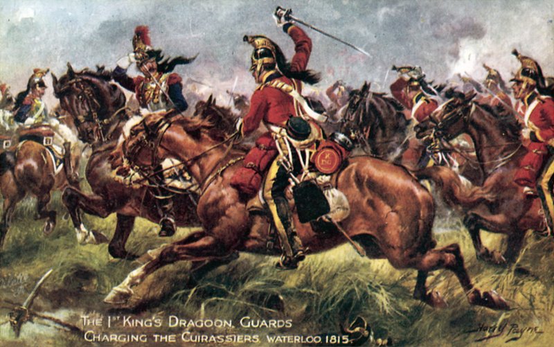 1e (Konings) Dragonders, Slag bij Waterloo, 18 juni 1815 door Henry A. Payne