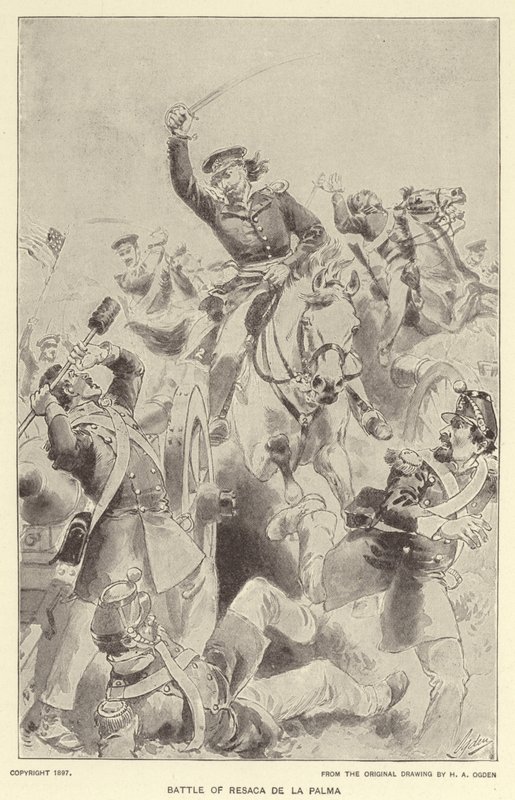 Slag bij Resaca de la Palma door Henry Alexander (after) Ogden