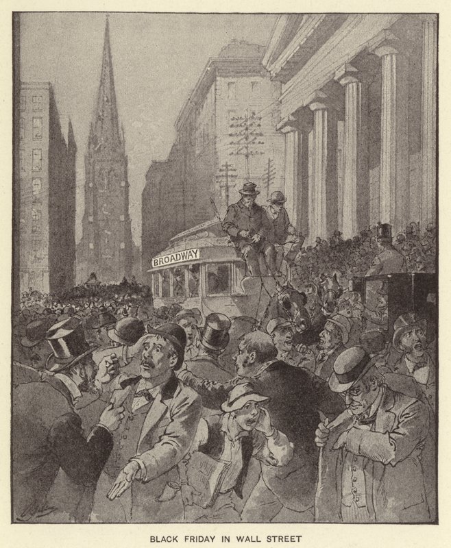 Zwarte Vrijdag op Wall Street (litho) door Henry Alexander (after) Ogden