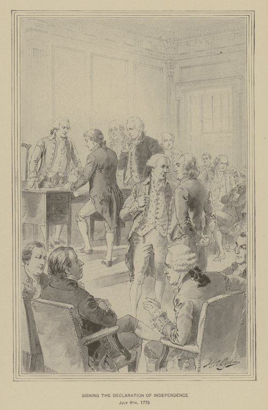 Ondertekening van de Onafhankelijkheidsverklaring, 4 juli 1776 door Henry Alexander (after) Ogden