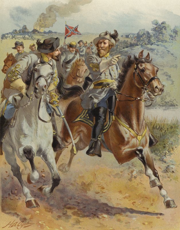 Generaal J.E.B. Stuarts raid rond McClellan, juni 1862 door Henry Alexander Ogden