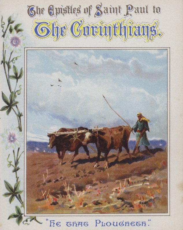Hij die ploegt (chromolitho) door Henry Andrew Harper