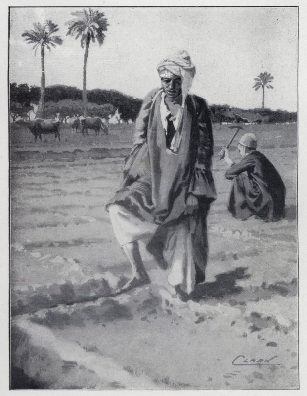 Water geven met de voet in Gizeh, Egypte door Henry Andrew Harper