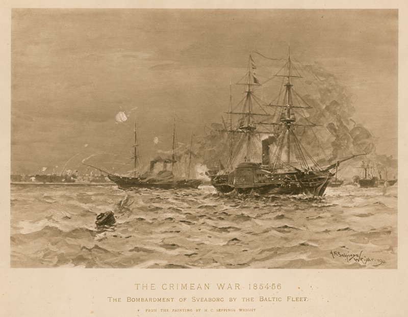 Bombardement van Sveaborg door de Britse Baltische Vloot, Krimoorlog door Henry Charles Seppings Wright