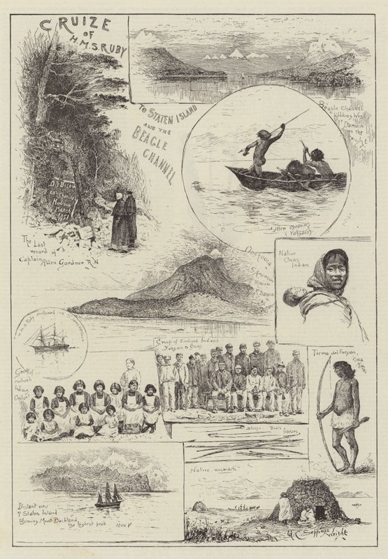 Cruize van HMS Ruby naar Staten Island en het Beagle-kanaal door Henry Charles Seppings Wright