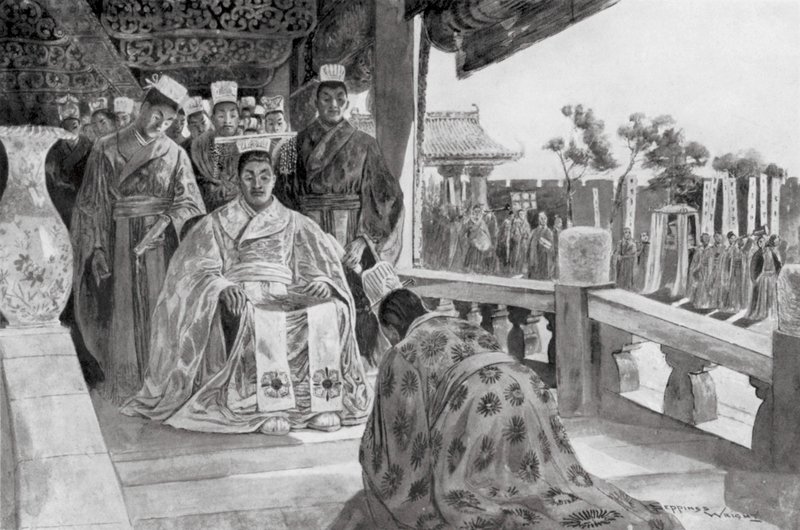 Han Yu presenteert zijn Memorial door Henry Charles Seppings Wright